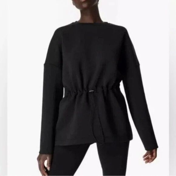 Sweaty Betty Grace Toggle Crewneck Sweatshirt in Black Size XXL - Picture 1 of 6